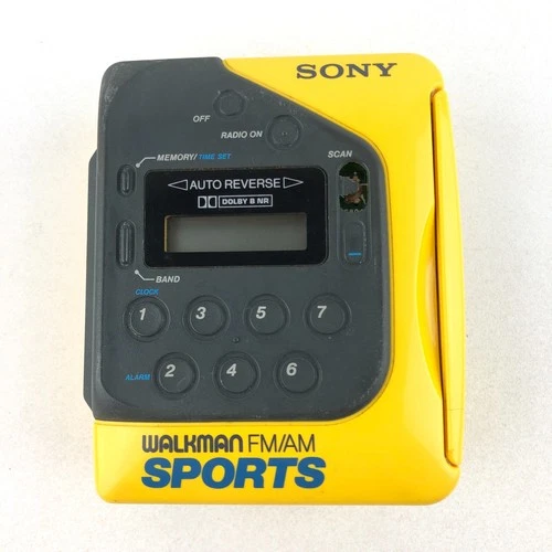 Vintage SONY WM-F2078 Walkman Sports Cassette Player AM/FM For Parts or Repair