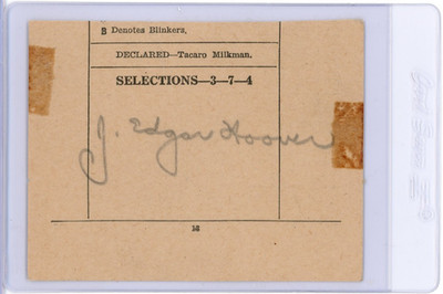 FBI Director J. Edgar Hoover Cut Autograph JSA Certified 