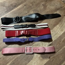 Women's Fashion Belts Mixed Lot of Total of 5- Vintage 80's