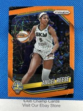 2025 #92 Angel Reese Panini Prizm WNBA Orange Velocity Prizm Sky