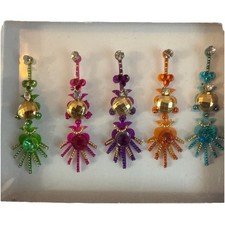 Indian Bollywood Bindi Body Jewel Self Adhesive, Crystal Forehead, Face Jewels