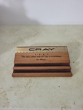 Cray Research Wood/Metal 1985 Ruler desk disp...