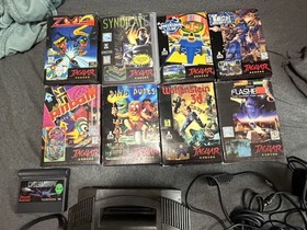 Atari Jaguar Console  Lot Tested 9 Games Total 7 Are Boxed Most Have Manuals