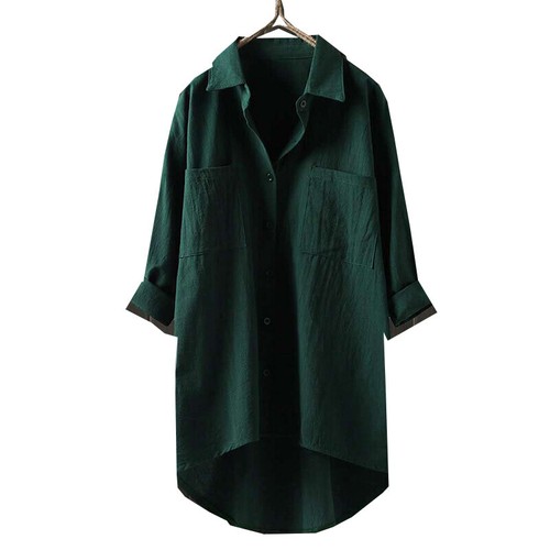 New Women Cotton Linen Tops Casual Baggy Loose Tunic Blouse T-Shirt Plus Size UK - Picture 19 of 21