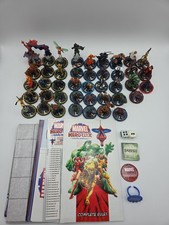 Marvel Heroclix Wizkids Lot Of 42 W/Accessories - Map, Dice, Etc.