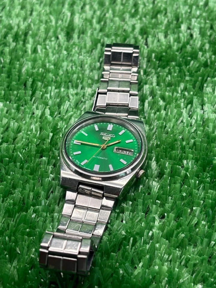 Vintage Seiko 5 Automatic || Green Dial || Men's Vintage Watch || - Image 4 of 4