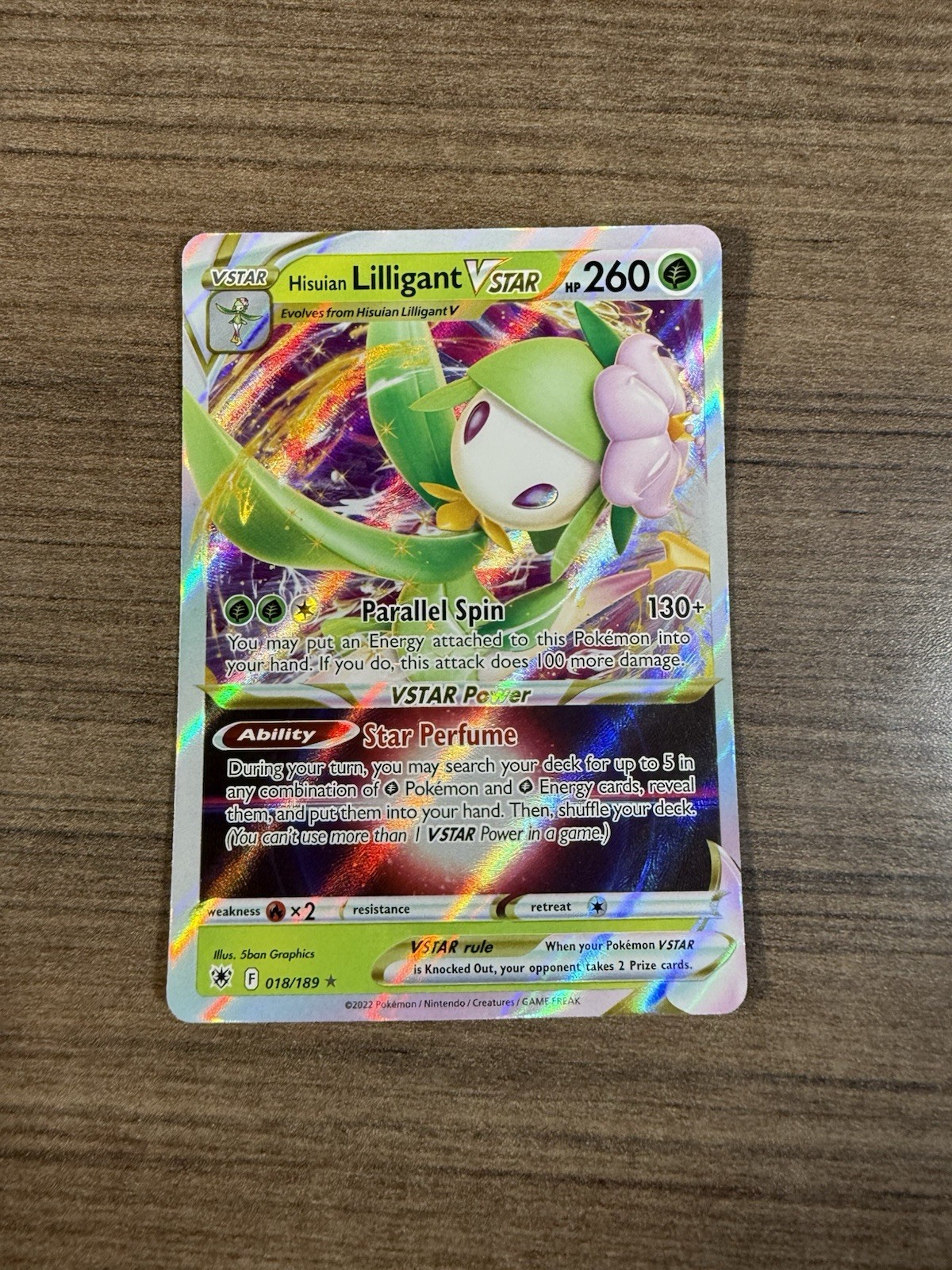 Hisuian Lilligant Vstar - 018/189 Astral Radiance Ultra Rare Pokemon - NM/MINT