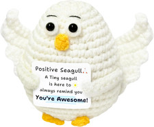 Inspirational Gifts for Women - Positive Crochet Animals Seagull Gift - Birthday