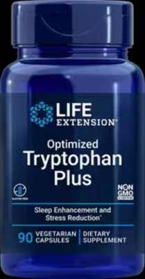 TAKE OFF $6 NOW! TWO PACK Life Extension Optimized Tryptophan Plus 90 caps