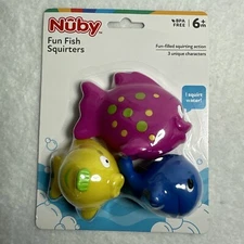 3 Pack Nuby Fun Fish Squirters, 6m+, 3 Ct