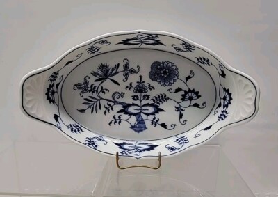 Vintage 1950s Blue Danube 9 " Porcelain Au Gratin Dish Blue Onion ...