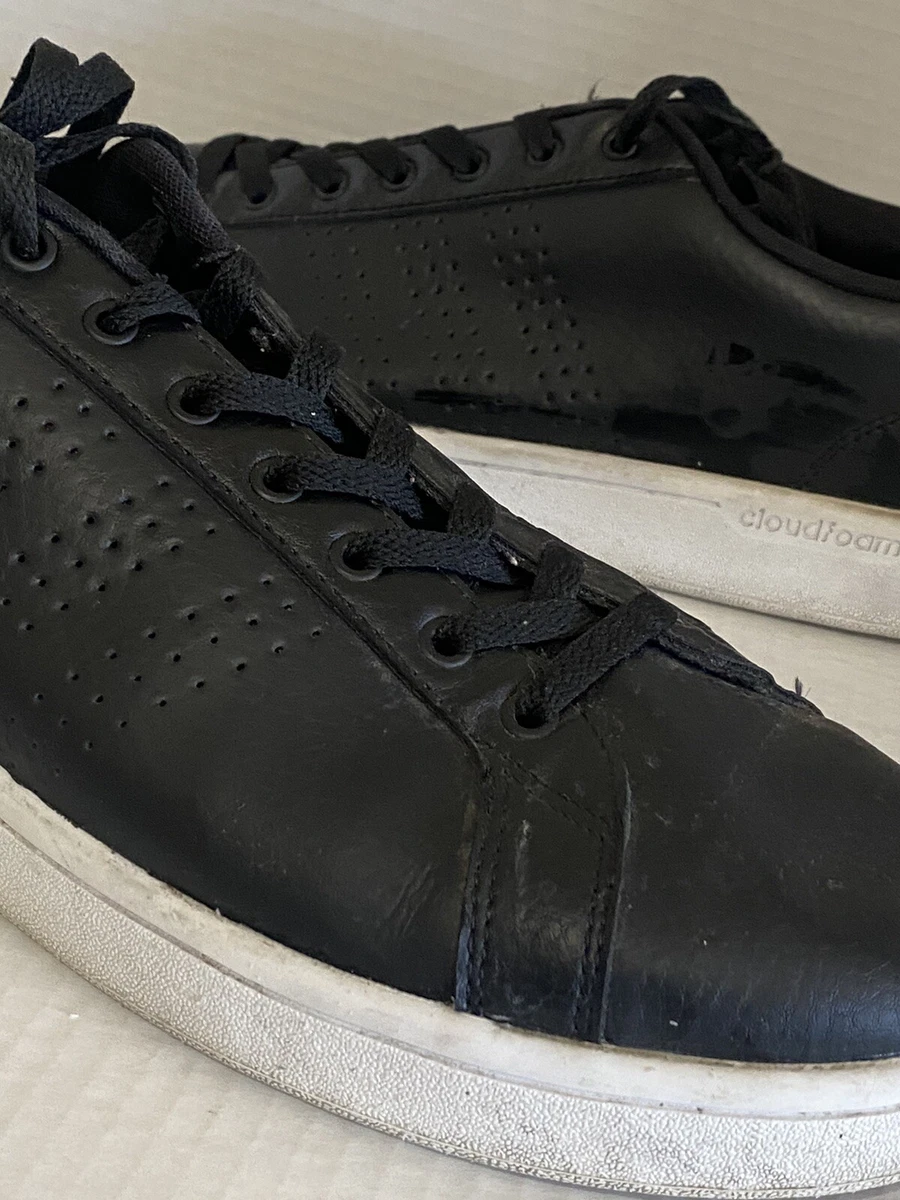 adidas Cloudfoam Advantage Clean Core Black Leather Men s Size 13
