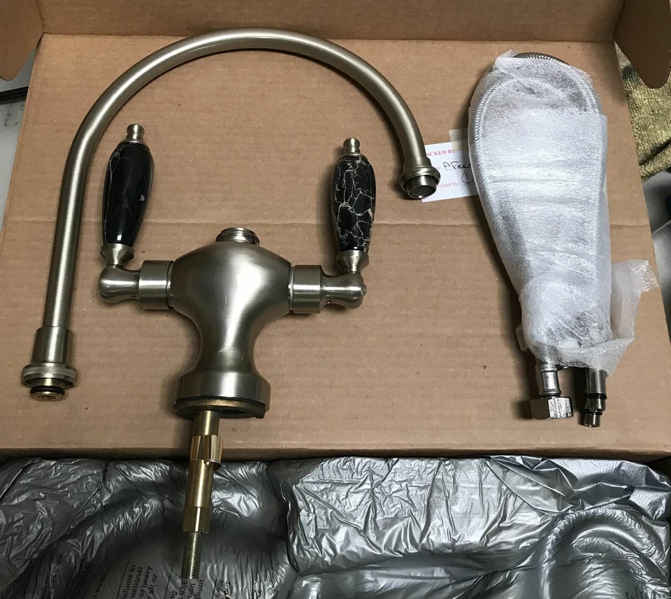 Grifo de barra de un solo orificio para cocina y barra Phylrich K8158CH-015 - níquel satinado Foto 4 de 4