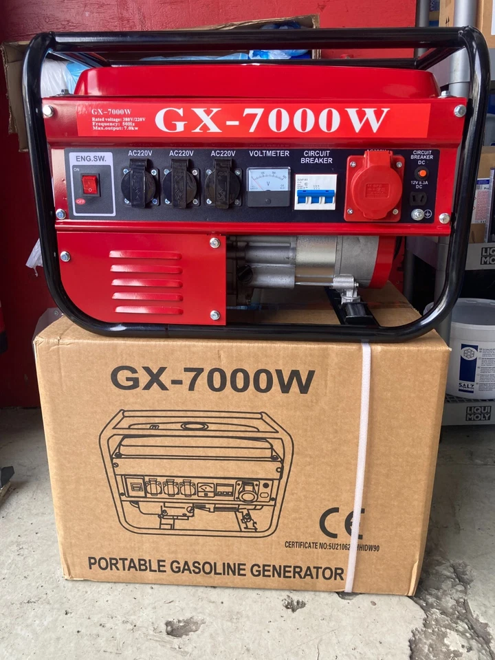 Notstromaggregat GX 7000 W, nagelneu, unbenutzt