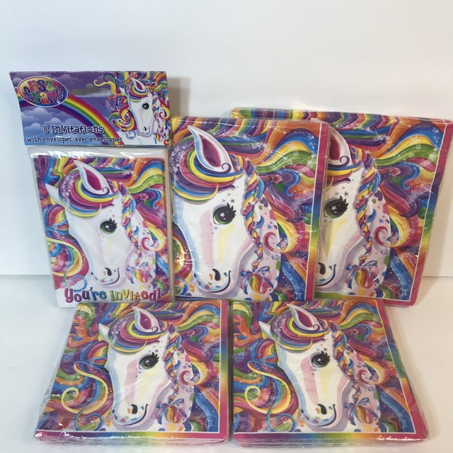 Rainbow Majesty Lisa Frank Unicorn Birthday Party Supplies Napkin