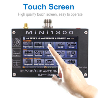 New Mini600 Mini1300 HF/VHF/UHF ANT SWR Antenna Analyzer 0.1~600/1300MHz