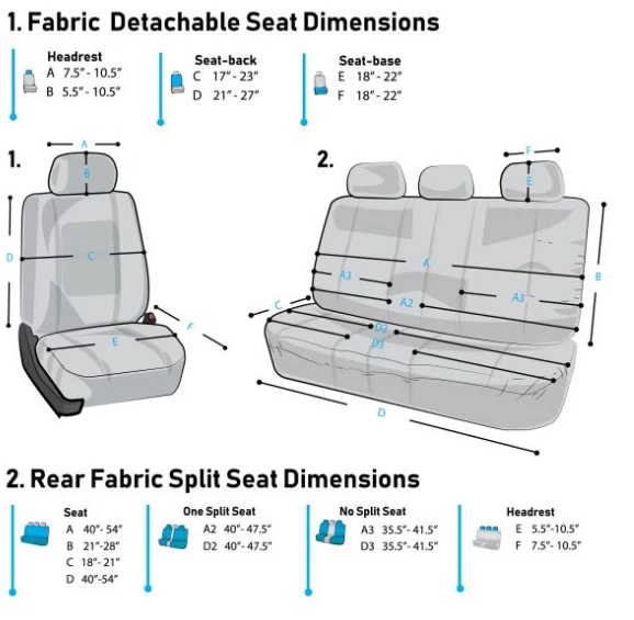 汽车座椅套氯丁橡胶重型防水全套通用 — 第 2/2 张图片