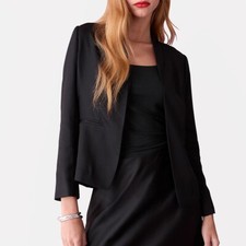 J Crew NWT 198 Going-Out Lightweight Black Blazer in Gramercy Twill Sz 6