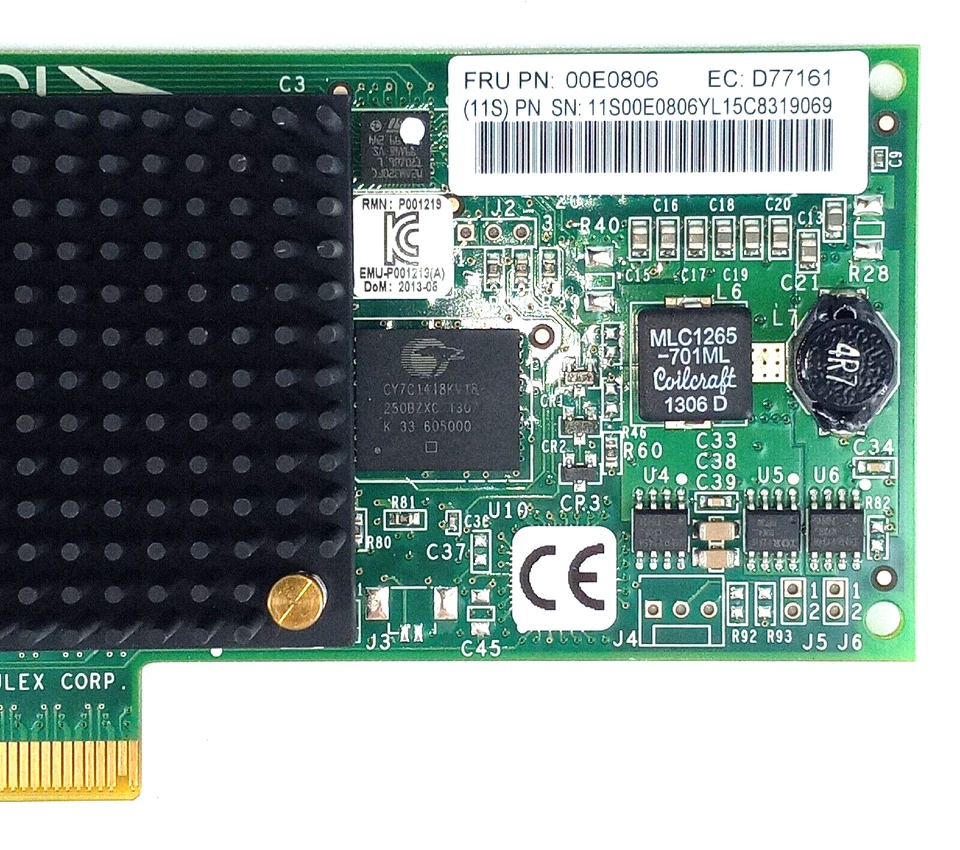*LOTE DE 3* IBM Emulex 00E0806 577D Adaptador de canal de fibra PCIe de doble puerto 8 GB Foto 4 de 4