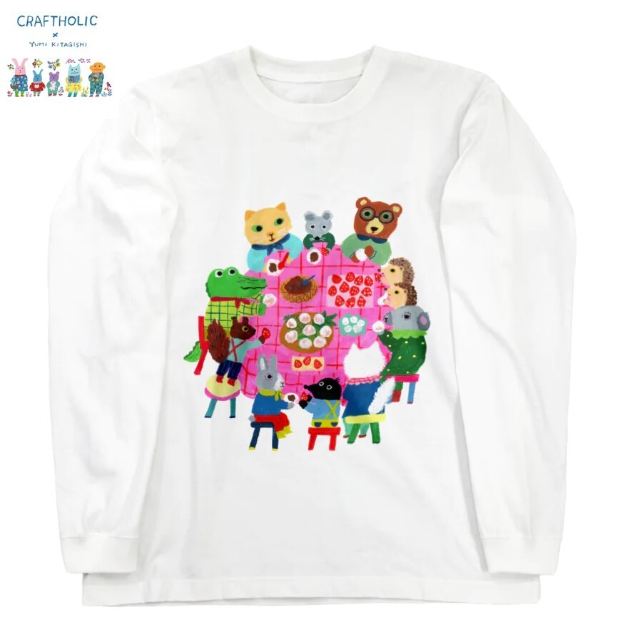 ALTRA T shirt a maniche lunghe Yumi Kitagishi x CRAFTHOLIC Daifuku fragola S GIAPPONESE NUOVA