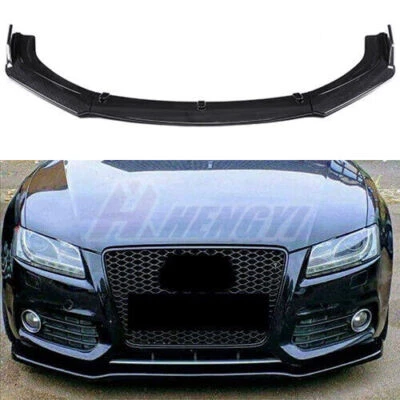Pour Audi S5 A5 Sline Spoiler Lèvre Lame Carbone Style Jupe Pare-Choc Avant ABS