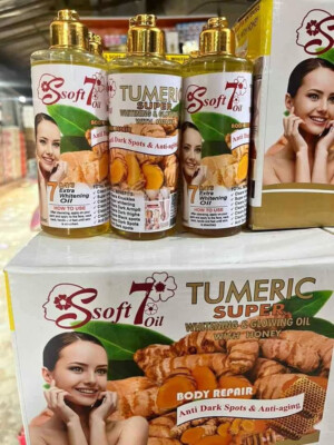 Soft 7 Kurkuma leuchtendes Öl mit Honig 250ml - Anti dunkle Flecken & Anti-Aging