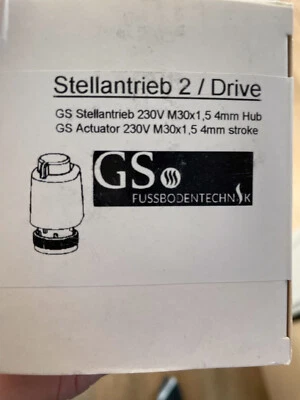 GS Thermischer Stellantrieb 2 Drive, 041-0010,230V,2W,30x1,5,NC,2117 NEU, Nr.27
