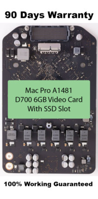 Apple Mac Pro 2013 A1481 820-3633-A w/ SSD Slot AMD D700 6GB Video Card 661-7547