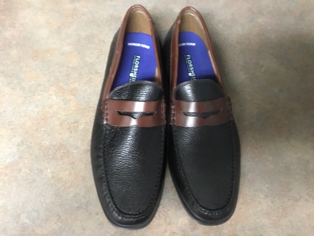 Florsheim Cricket Penny Black & Brown Leather Loafers 11717  display picture 2
