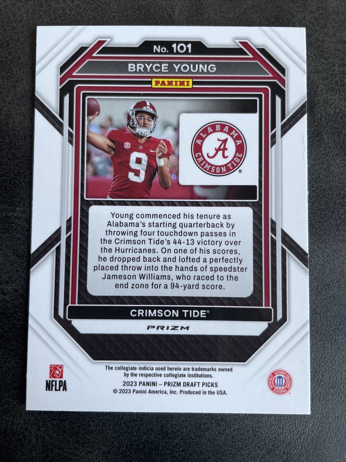 BRYCE YOUNG 2023 Prizm Draft Picks 101 SP GOLD CRACKED ICE PRIZM