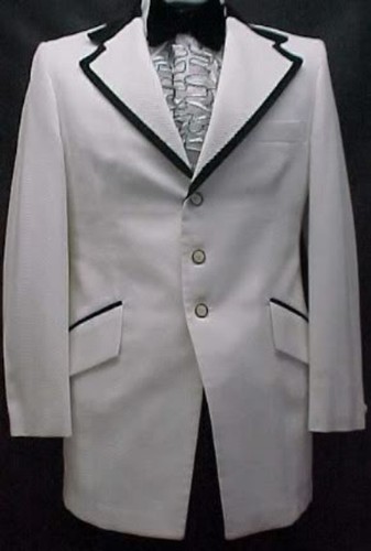 VINTAGE WHITE with BLACK VELVET PROM 