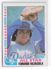 Fernando Valenzuela #345 1982 Topps Los Angeles Dodgers