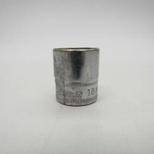 Snap On 3/8" Drive 18MM 6PT Metric Shallow Chrome Socket FSM181
