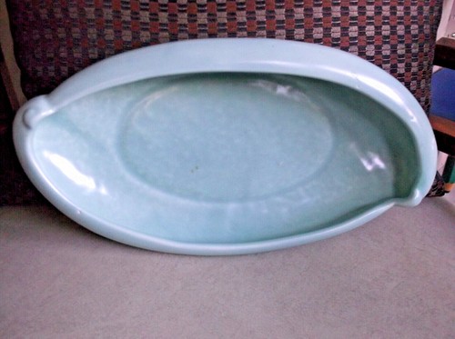 Vintage Haeger niedrige Schüssel Mittelstück Schüssel Pflanzgefäß Aqua - Bild 3 von 11