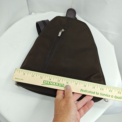 Baggallini Metro Backpack Convertible Zip Strap Nylon Brown Handbag Purse Baggallini Metro Backpack Convertible Zip Strap Nylon Brown  main image 2