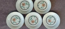 Corning Ware Corelle Tiger Lily Salad Dessert Luncheon Plates 7.25" Set of 5
