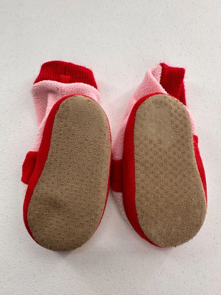 Zapatillas de lana muñeco de nieve Jumping Beans para niños pequeños botines 12-24 M suela antideslizante a Foto 3 de 4