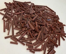 SHIPS FREE!! LEGO LOT OF 100 REDDISH BROWN PLATE 1X3 1X4 1X6 1X12 PART 3460 3666