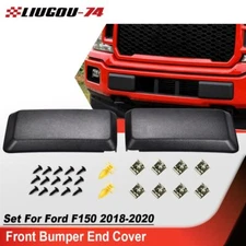 Fit For Ford F150 2018-2020 Front Bumper Guards Inserts Pads End Caps Cover Trim