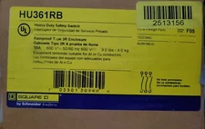 Square D HU361RB New Box Heavy Duty Disconnect Switch 30 Amp 600v 3 PhaseNema 3R