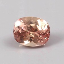 Natural Ceylon Peach Padparadscha Sapphire 11x9 mm Loose Cushion Cut Gemstone