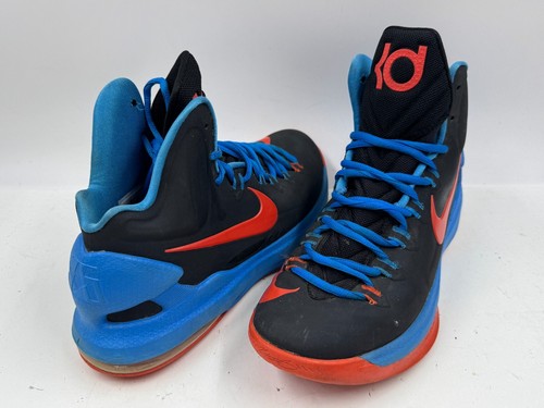 Nike KD 5 V OKC Thunder Away Sneaker Uomo Taglia 9 Nero Scarpe da Ginnastica 554988-048 - Foto 3 di 10