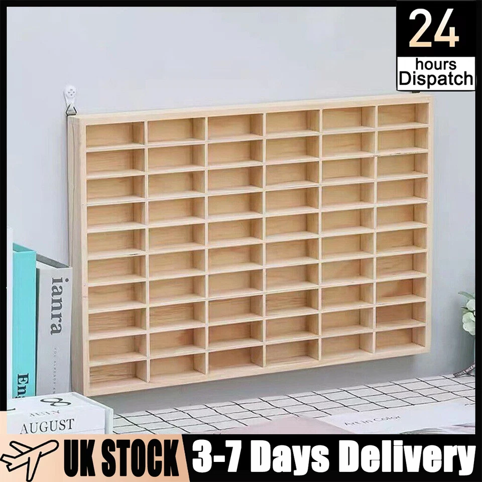 Wooden Model Display Cabinet for Hot Wheels Diecast Car Matchbox Storage Case UK