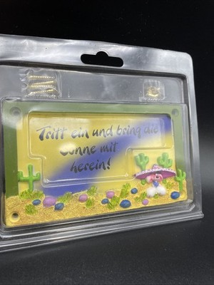 DIDDLE Depesche Porzellan Schild Tritt ein und bring die Sonne mit herein