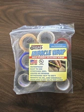Tommy Tape Miracle Wrap Self-Fusing Silicone Wrap Repair Tape 9 pk   New Sealed