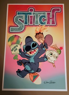 STITCH SDCC 2026 ART PRINT ~ SIGNED CHRIS SANDERS 13''x19''