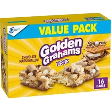 Golden Grahams breakfast cereal treat Bars S'mores,Snack Bars 16 Ct, 16.96 oz