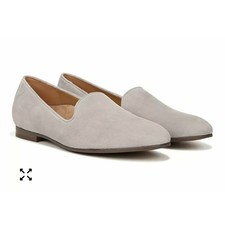 Vionic Willa Suede Loafer Flats Slip On Dark Taupe/Gray Women US 7 Arch Support