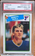 1988-89 O-Pee-Chee #66 KSA 9 MINT+ - Brett Hull RC