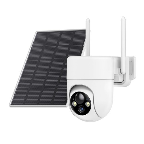 ELYSOO Solar Camera Outdoor Wireless 2K Color Night Vision Security Cameras W...